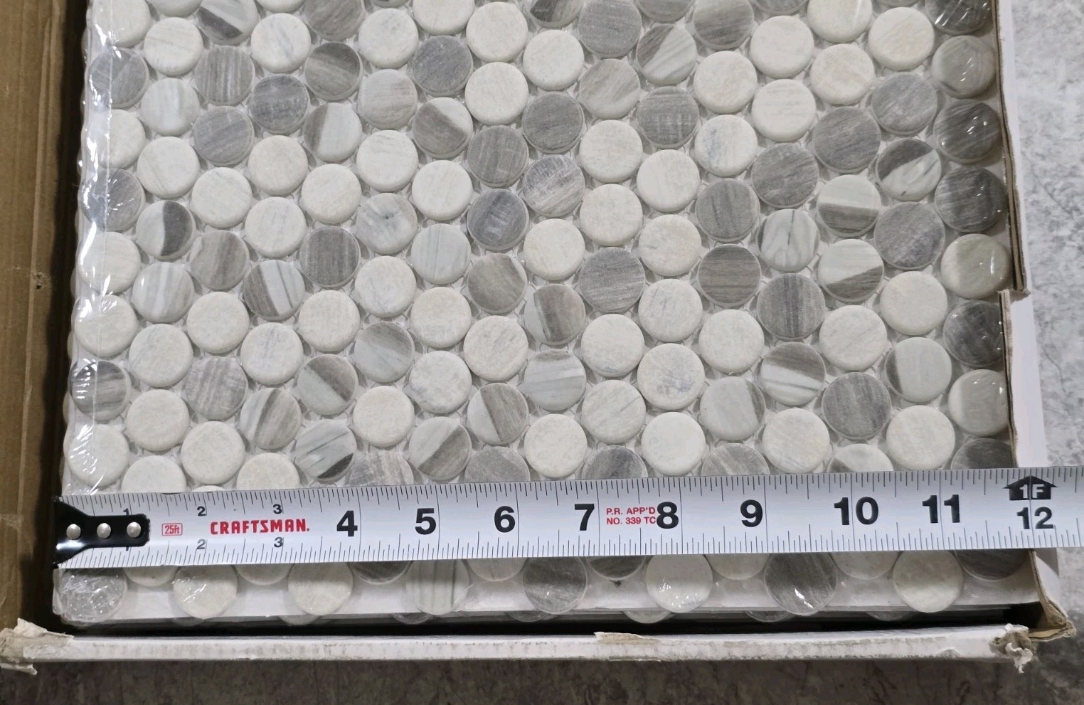Glazzio Pixels Series Mosaic Round Tile Dotted Blend PX-784 Lot Of 7 Sheets New