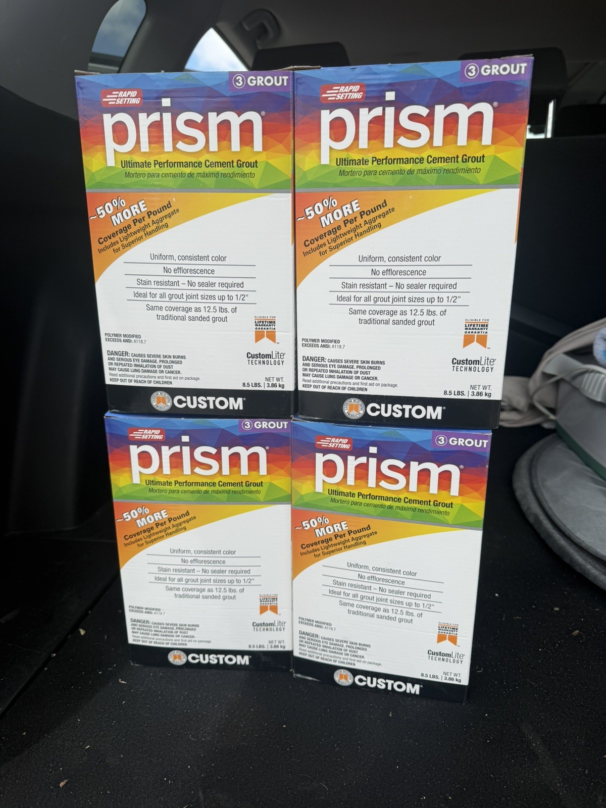 Custom PRISM Ultimate Cement Grout Delorean Gray #165 8.5LBS New