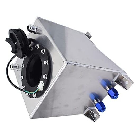 2.5 Gallon 9.5L Fuel Cell Tank Aluminum Polished Racing Street Drift Strip 1