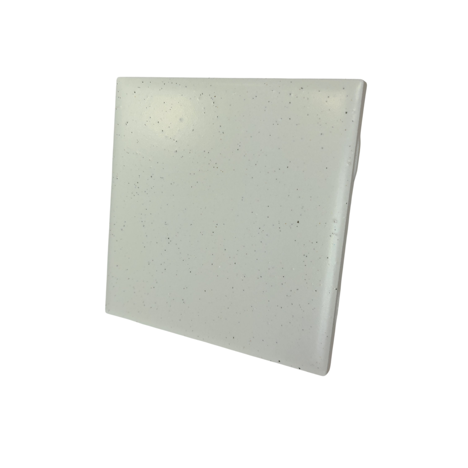 Freckled 4.25 in Ceramic Tile Specs Dots Subway Square Vintage Off White Matte