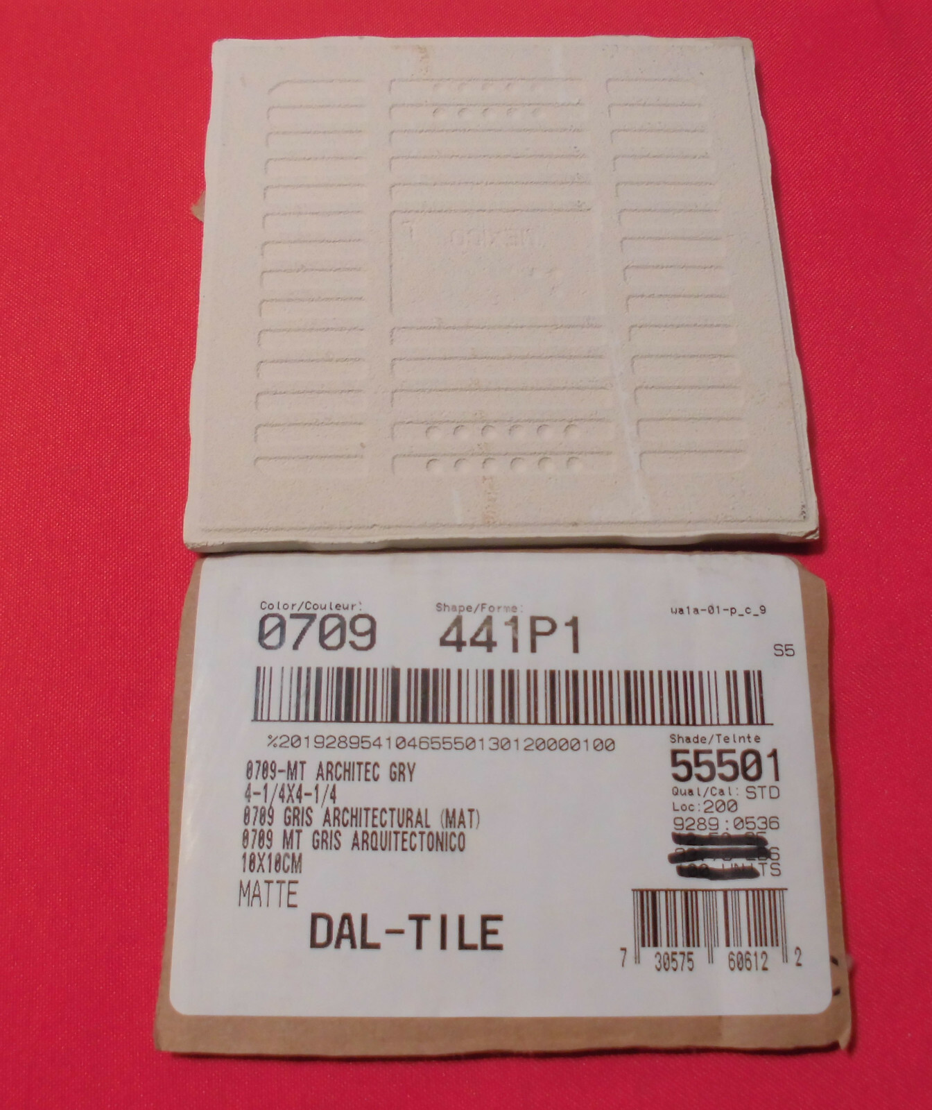 1 pc. *Architectural Gray* 4-1/4″ Matte Ceramic Tiles by Daltile Co. New Stock