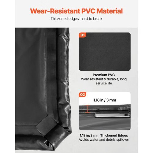 Containment Mat, 8 ft 6 in x 20 ft, Non-Slip PVC Garage Floor Mat with a Cleanin