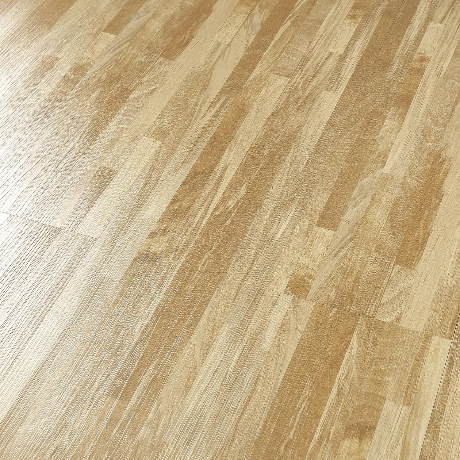 Light Brown Wood Flooring Planks Peel and Stick Floor Tile Wood Plank Beige T…