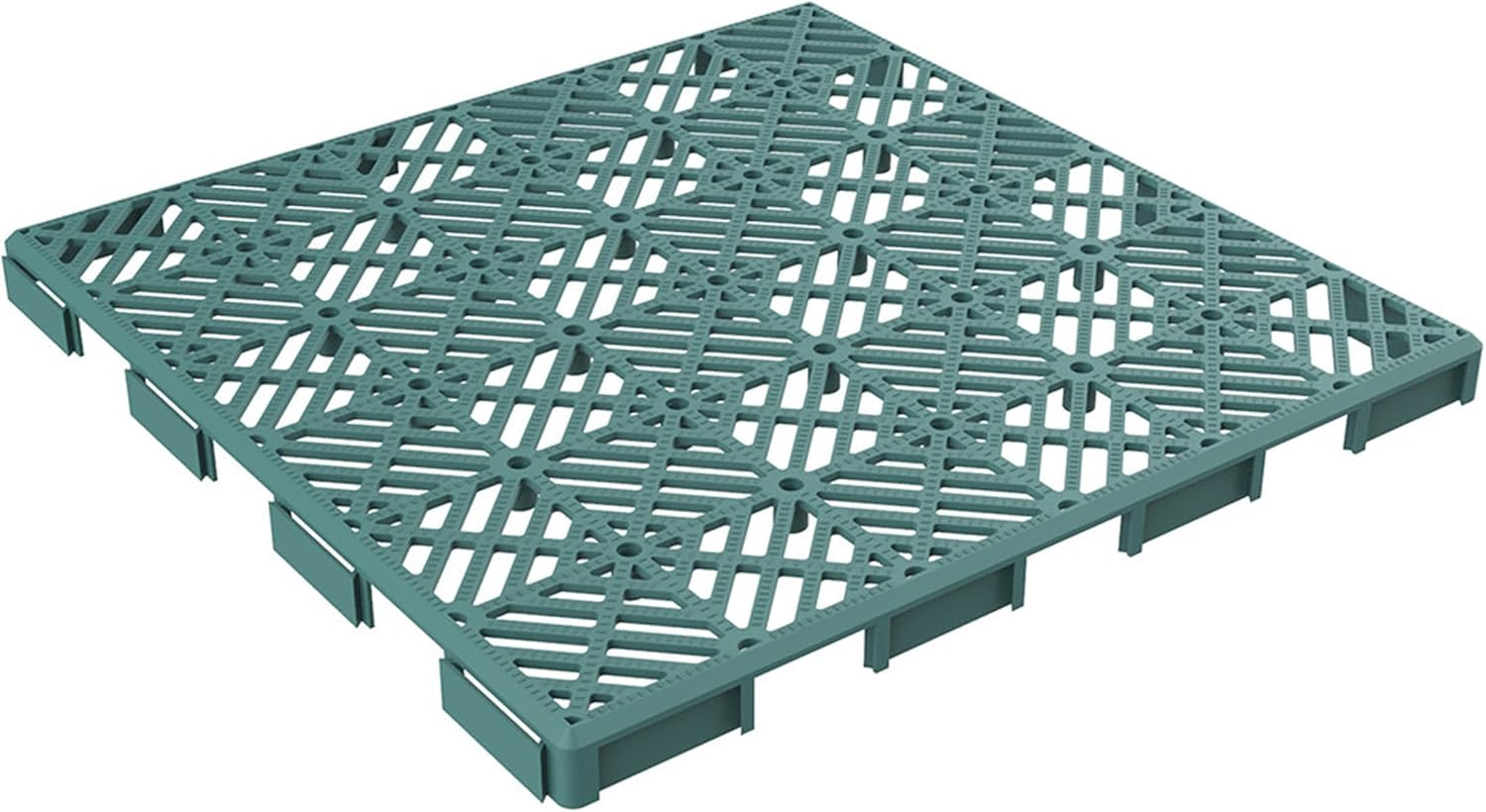30-Pack Green Interlocking Patio Deck Tiles – Weather-Resistant Outdoor Flooring