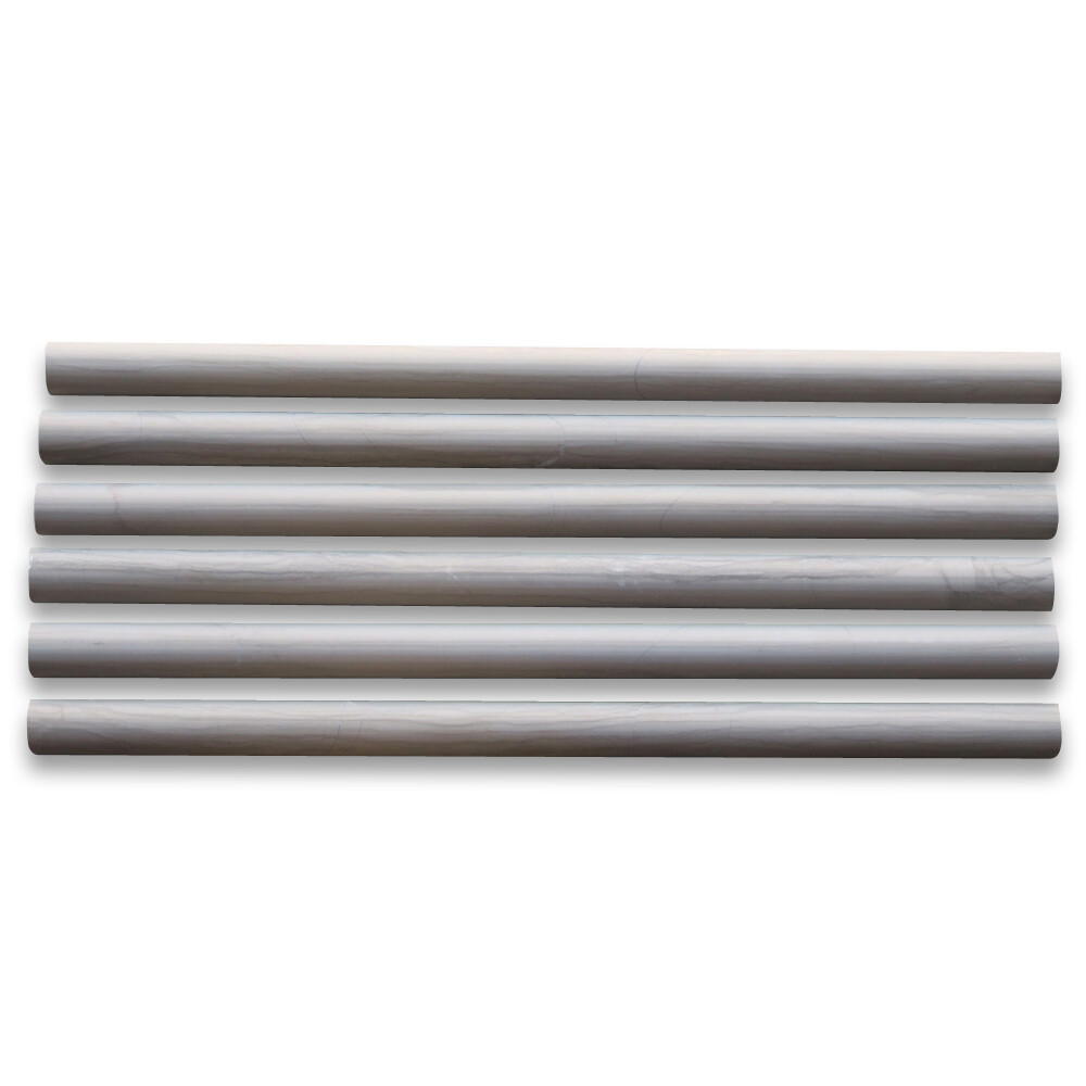 Y17H Athens Grey Marble Bullnose Pencil Liner Tile 5/8×12 Honed Haisa Dark