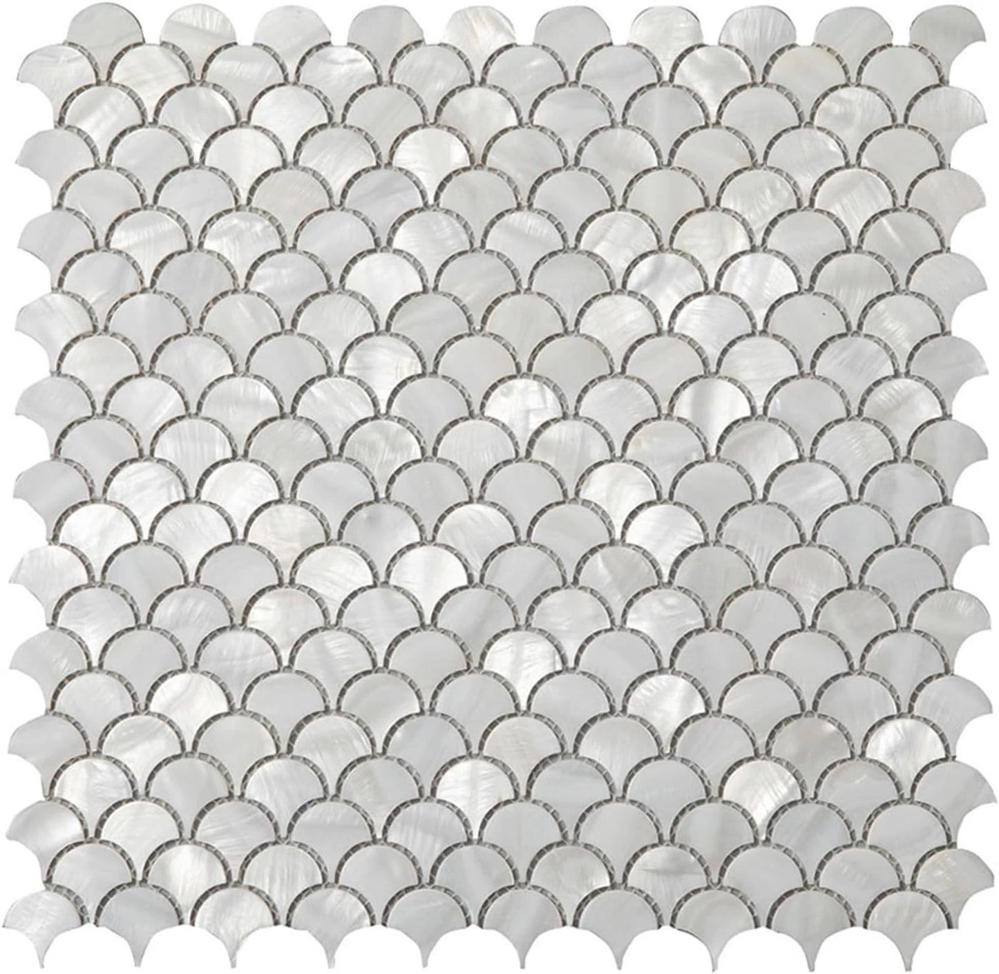 Modern Fish Scale Backsplash Tiles – Pack of 6 Water-Resistant Shell Sheets