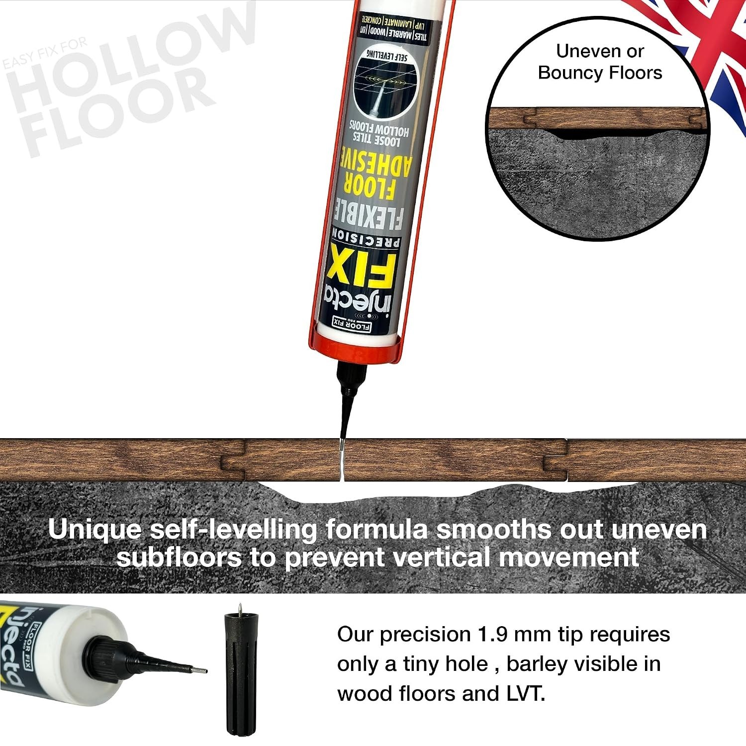 Tile Repair Made Easy – DIY Adhesive Kit for Ceramic, LVT & More, 10.1 fl oz