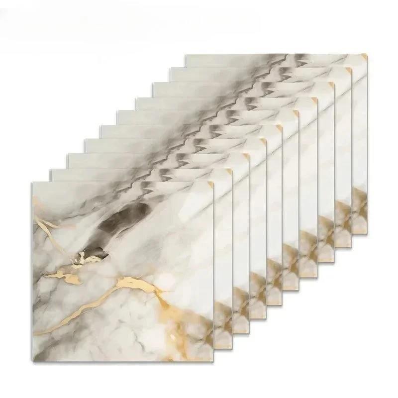 40Pcs Peel and Stick Marble Floor Wall Panels PVC Tiles Sticker Imitation Marble