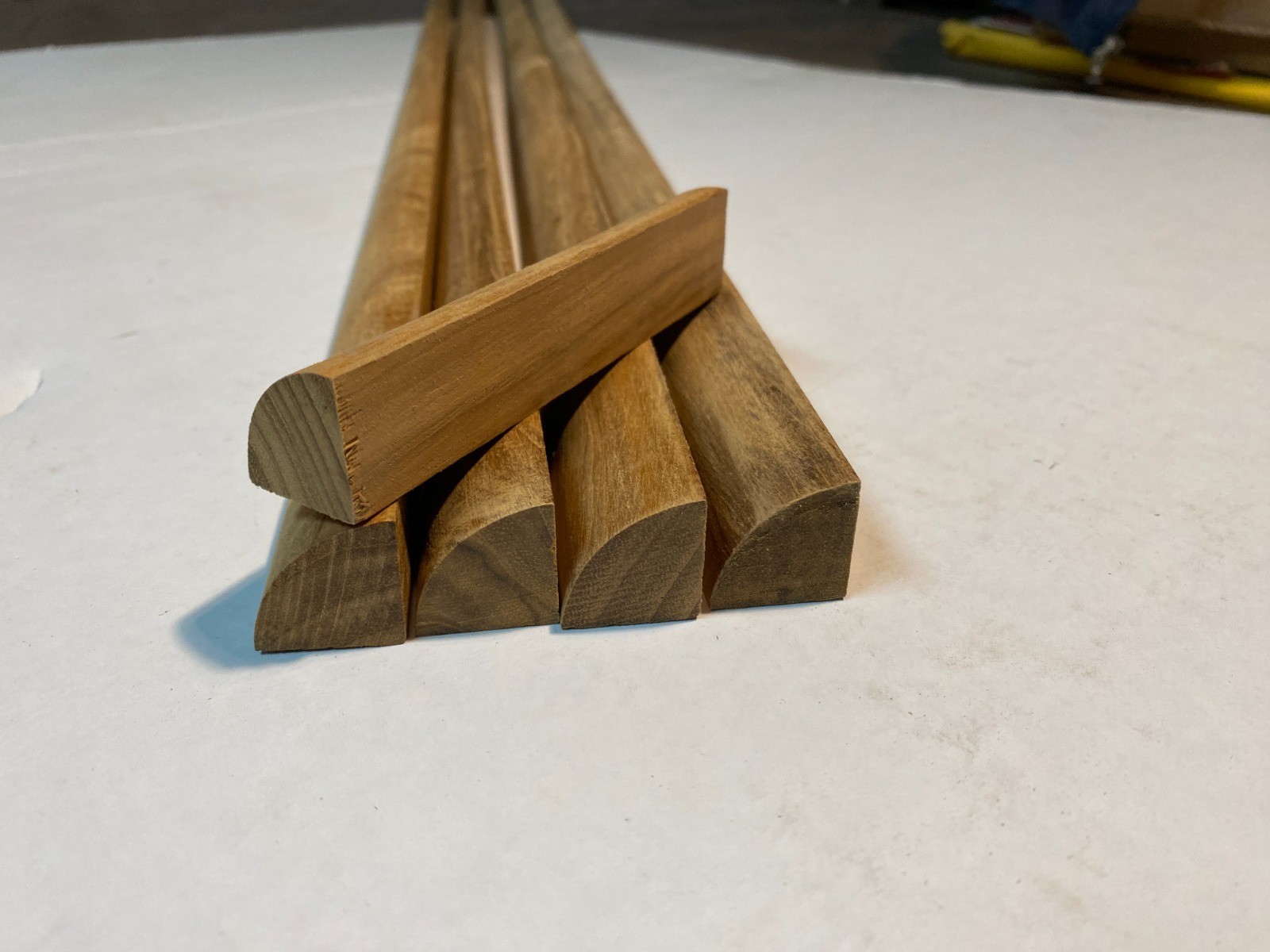 ¾” Teak Quarter Round Molding – 3 to 5 ft Lengths