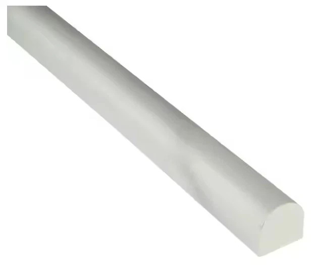 Greecian White Pencil Molding 0.75 in. x 1 in. Polished Resin Wall Tile-20/case