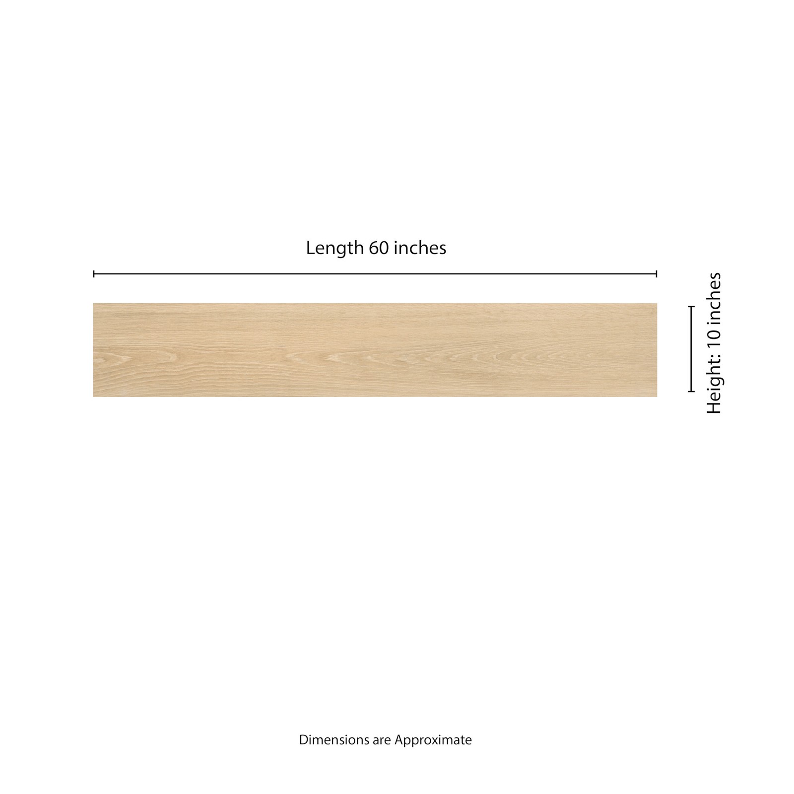 Ackland AKNPTFON10X60M-CA Fontana Birch 10 in. x 60 in. Wood Look – Off White