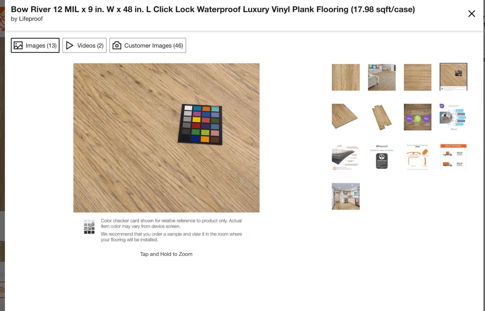 Lifeproof Plank Flooring Waterproof Luxury Vinyl Fresh Oak (20.1-sq-ft/case)