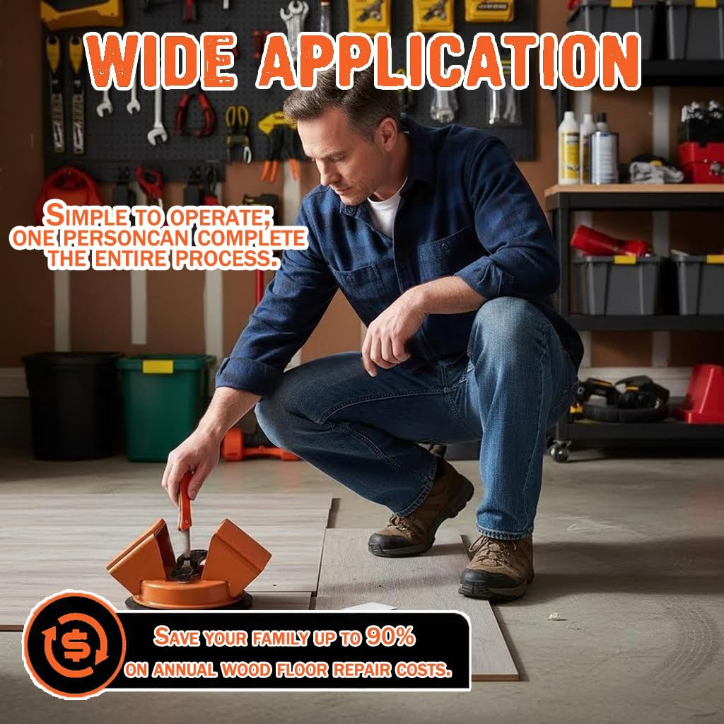 Heavy Duty Floor Gap Fixer Tool with Hammer for Hardwood-Laminate/Vinyl Flooring