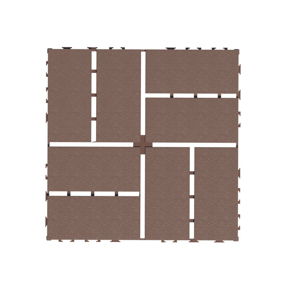 44 Pack Plastic Interlocking Deck Tiles 12″x12″ Square Waterproof All Weather
