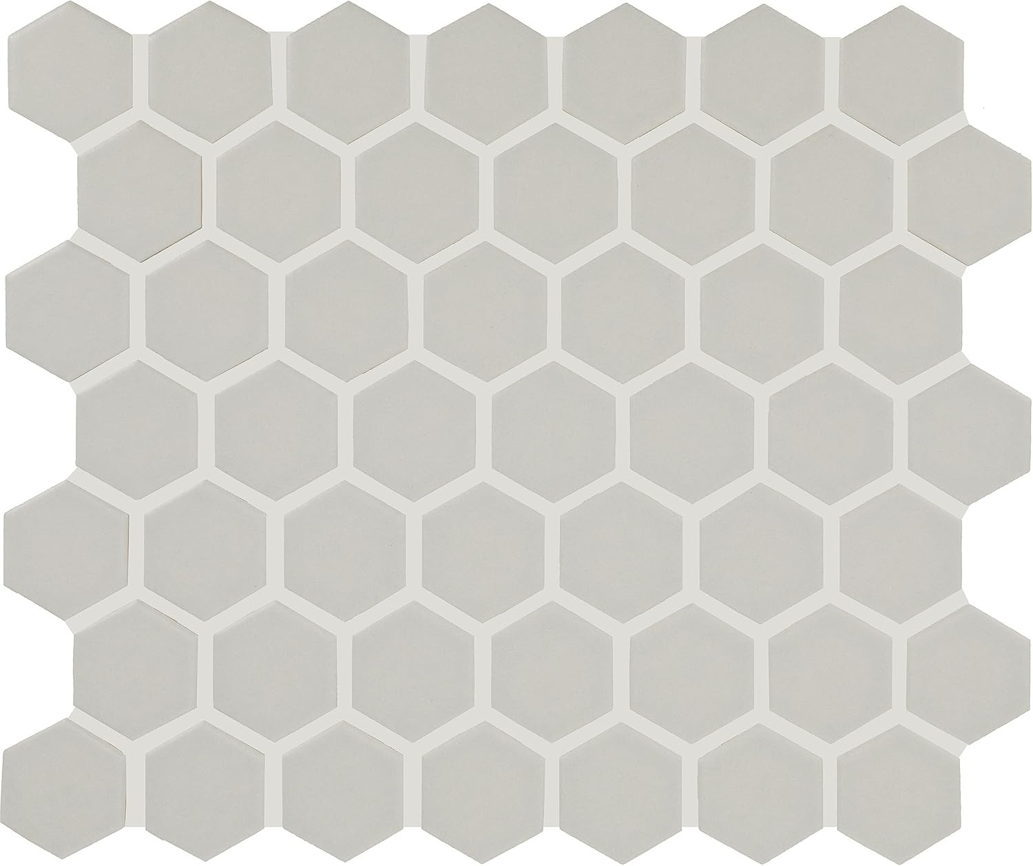 Matte Desert Gray 1.5″ Ceramic Hexagon Mosaic Tile for Backsplashes & Walls