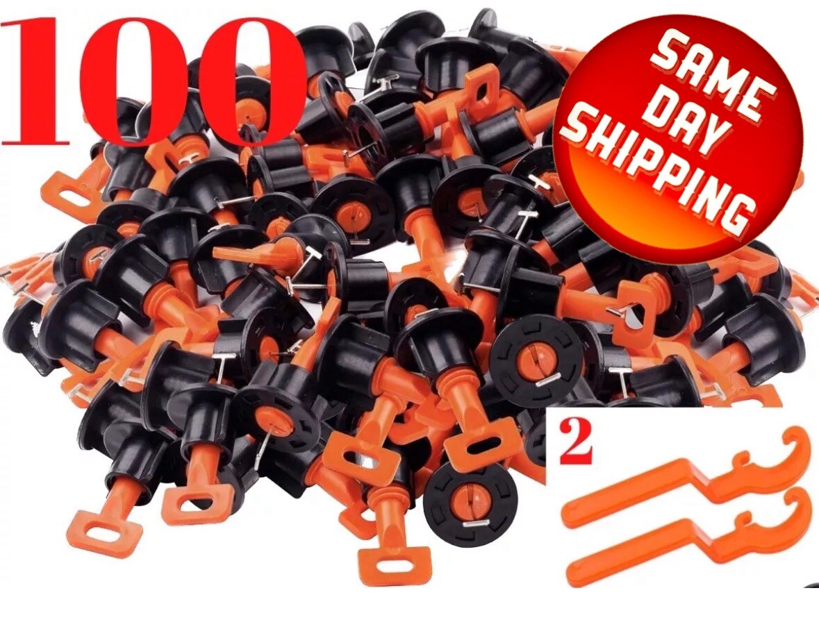 TILE T LEVELING SYSTEM KIT WITH 100PCS TILES T LEVELERS & 2 SPECIAL WRENCHES