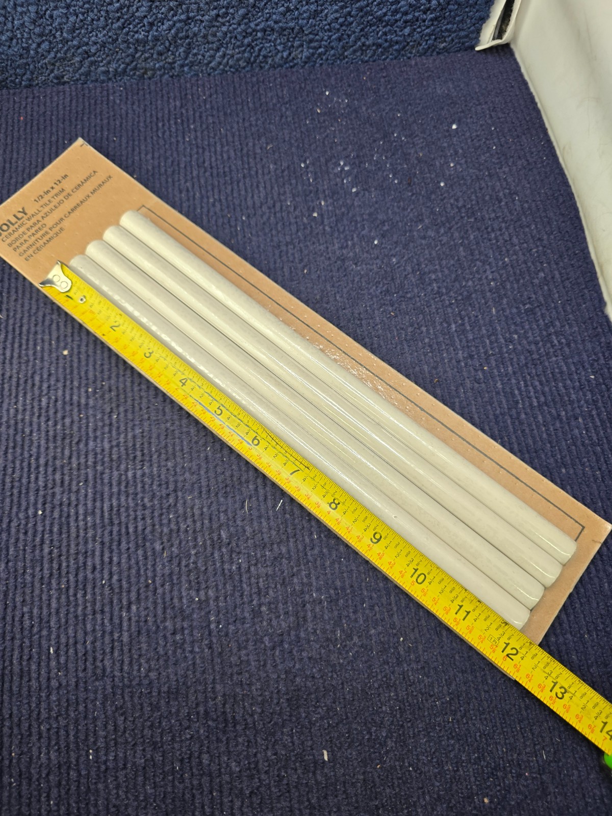 (QTY 4) Jolly CC81: 1/2″ x 12″ Ceramic Wall Tile Trim, Beach Sand