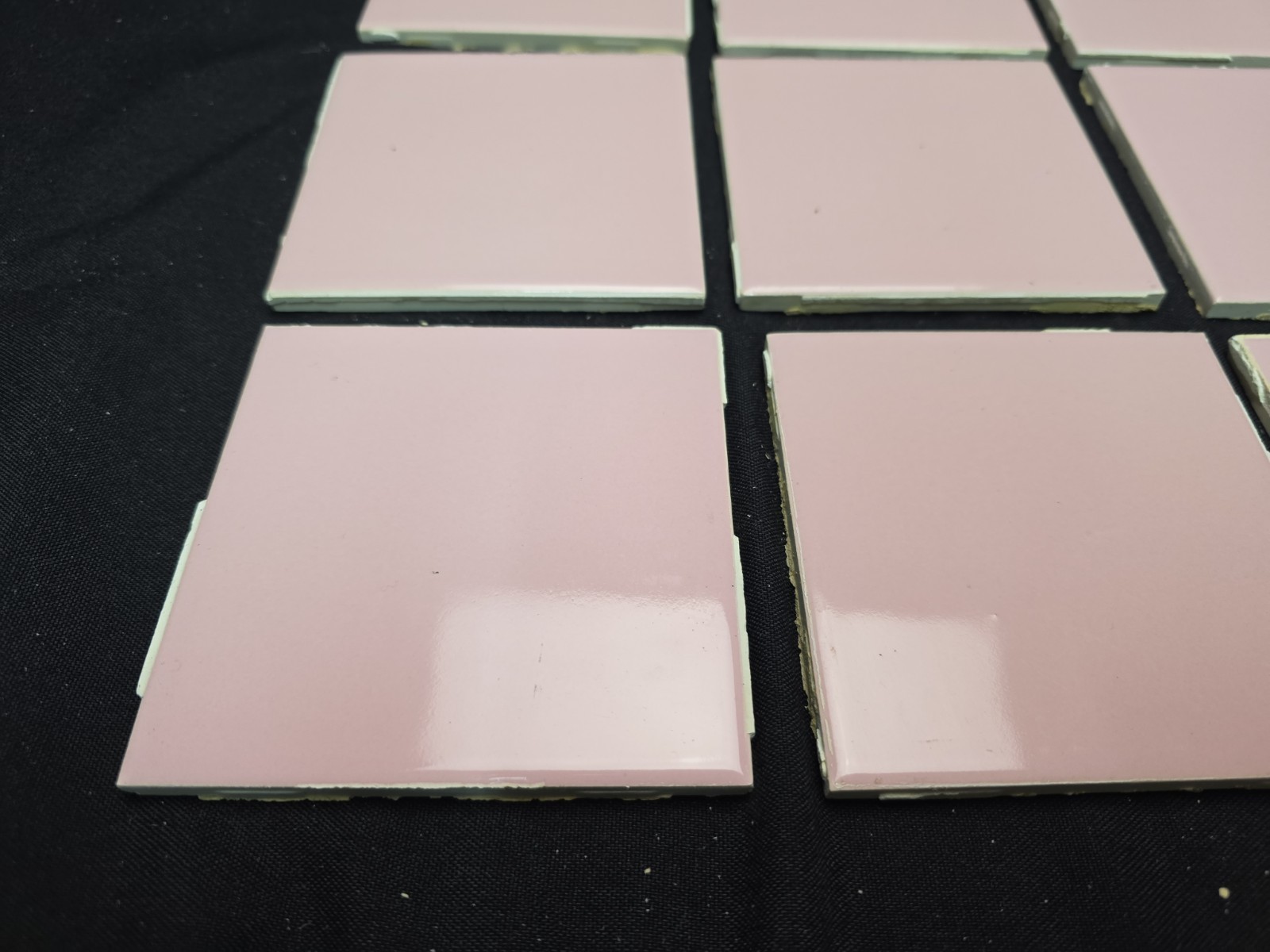 20 Reclaimed Pink Ceramic Tile Wenczel 1960s 4 1/4” Vintage MCM For Tkdfrank1