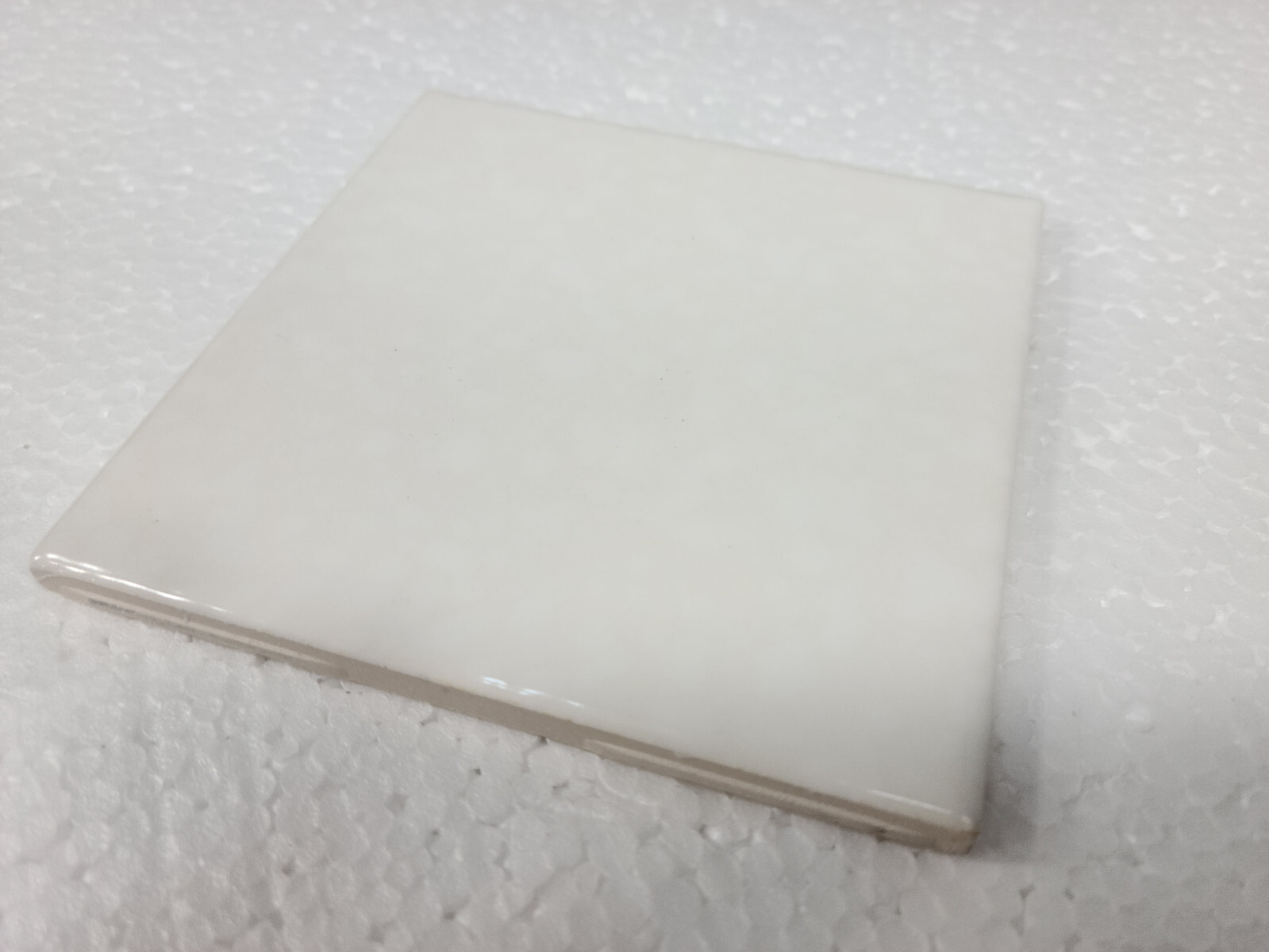 Snow White Ceramic Florida Tile 4 3/8 in FT Rippled Subway Square Potters Touch