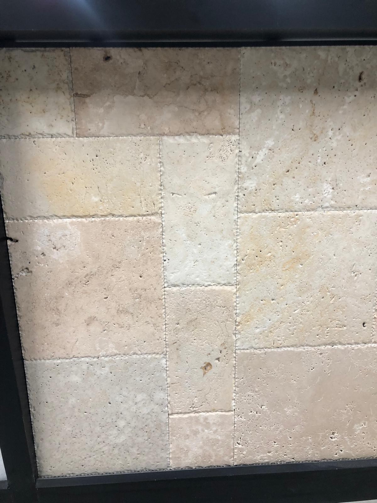 IVORY BLEND TRAVERTINE BRUSHED & CHISELED VERSAILLES FRENCH PATTERN TILES