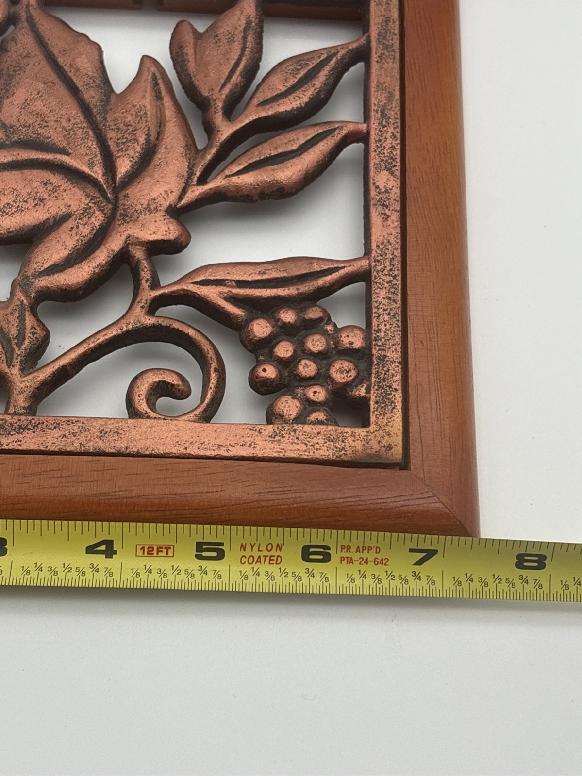 2 Cast Iron Copper Plated MAPLE LEAF Wall Decor/ Trivet 7″x7″