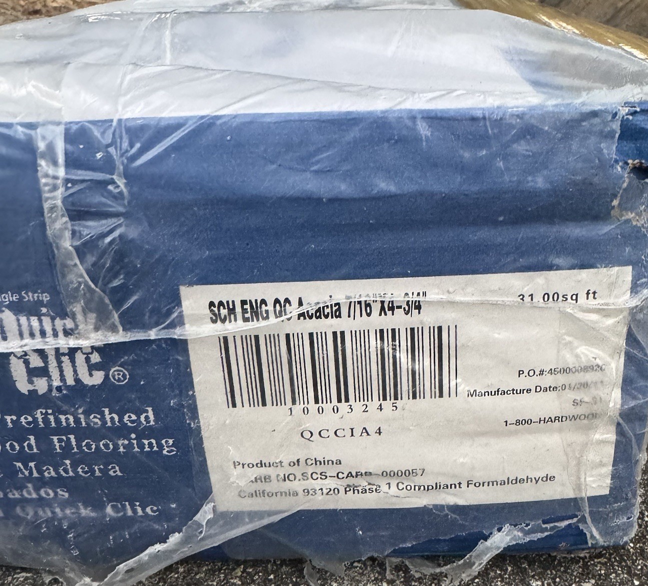 Schön Quick Clic Prefinished Engineered Hardwood Flooring Acacia 7/16” X 4-3/4”