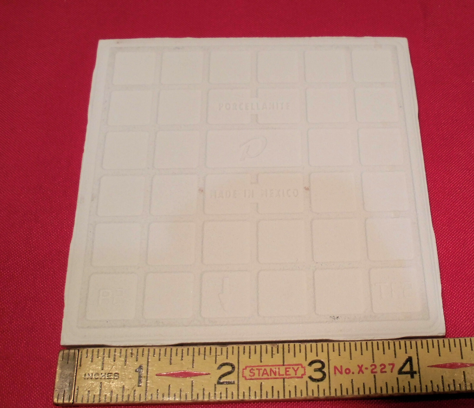 1 pc. 4-3/8″ *Brilliant Ice White* Glossy Ceramic Tile…Clean New Tiles