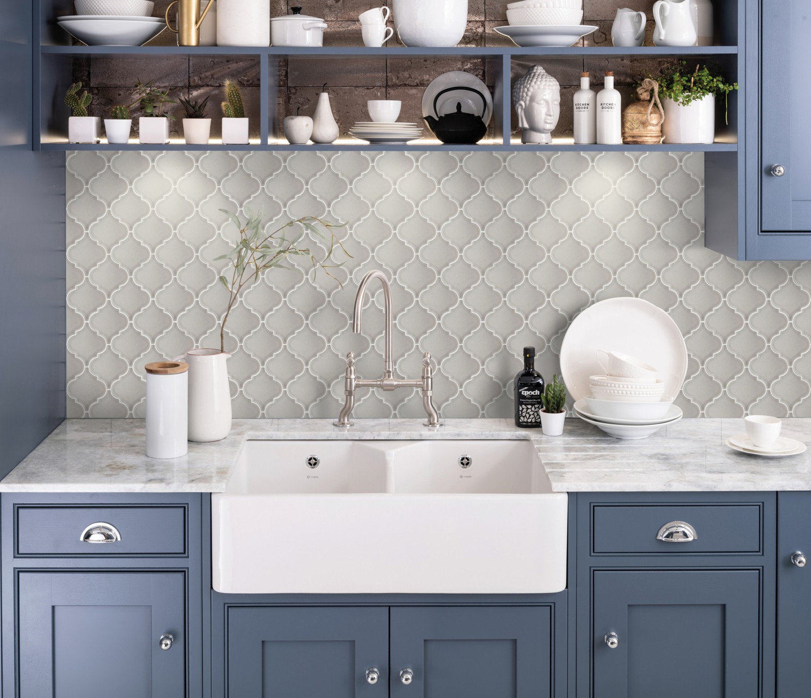 Emser Tile W94MOROAR1011MO Morocco – 10″ x 11″ Arabesque/Baroque – Fawn