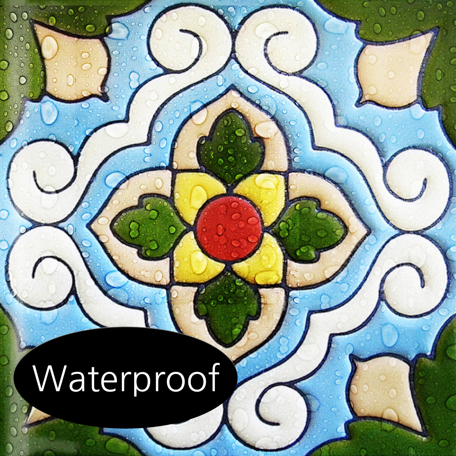Tile Stickers for Kitchen Backsplash Bathroom Peel and stick Mexican TR001