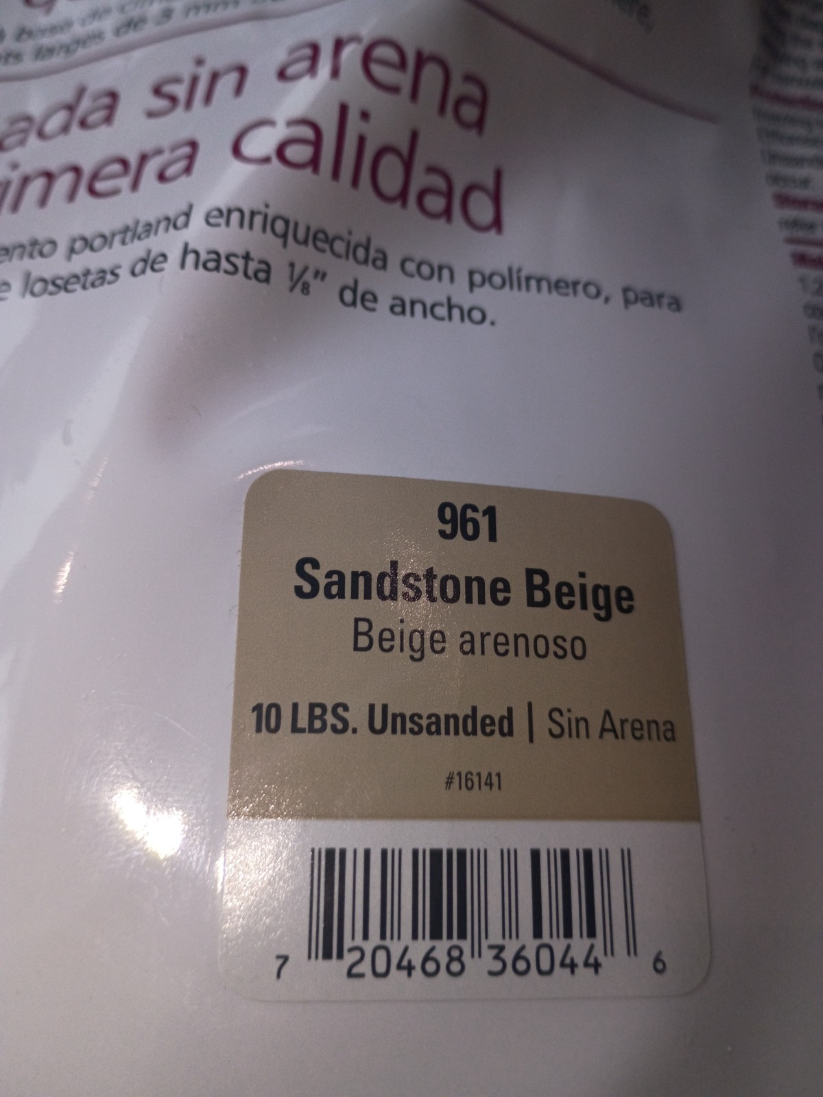 Tec Accucolor Sandstone Beige 10 Lb Unsanded Grout Bag