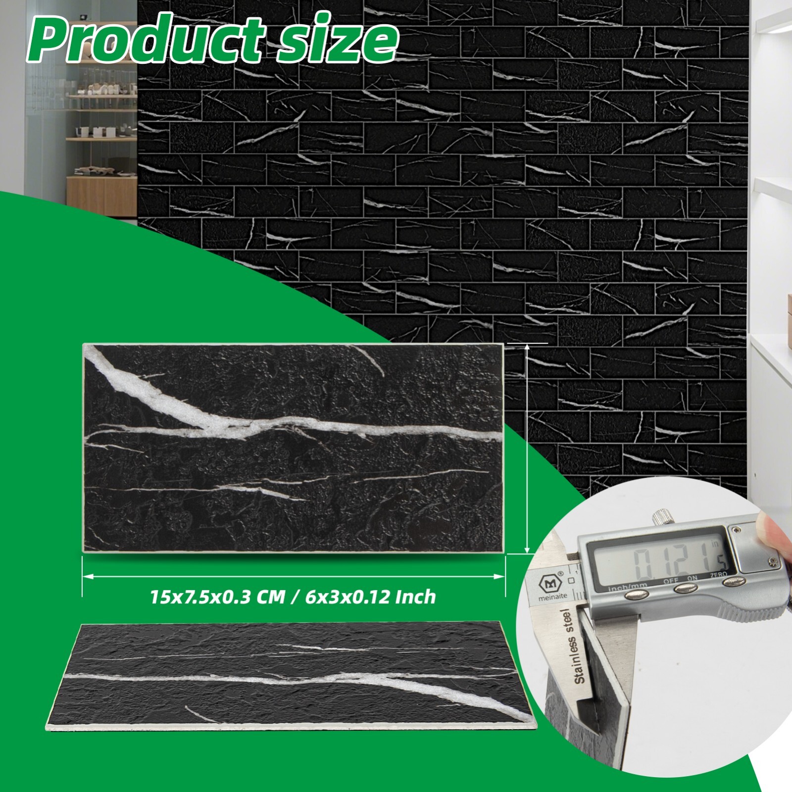 Art3d 102pcs Peel&Stick Wall Tiles, each 3″x6″