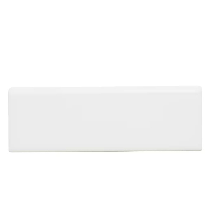 Daltile Restore Bright White 2in x 6in Ceramic Bullnose Trim Tile 2.4sqft 1 case