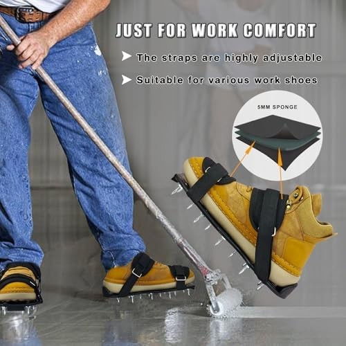 Spike Shoes for Epoxy Flooring Epoxy Shoes with 3/4″ Short Spikes for Garage …