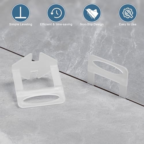 Tile Leveling System, Tile Spacers Tile Leveling Tools, 1/16 Inch*2400 Piece