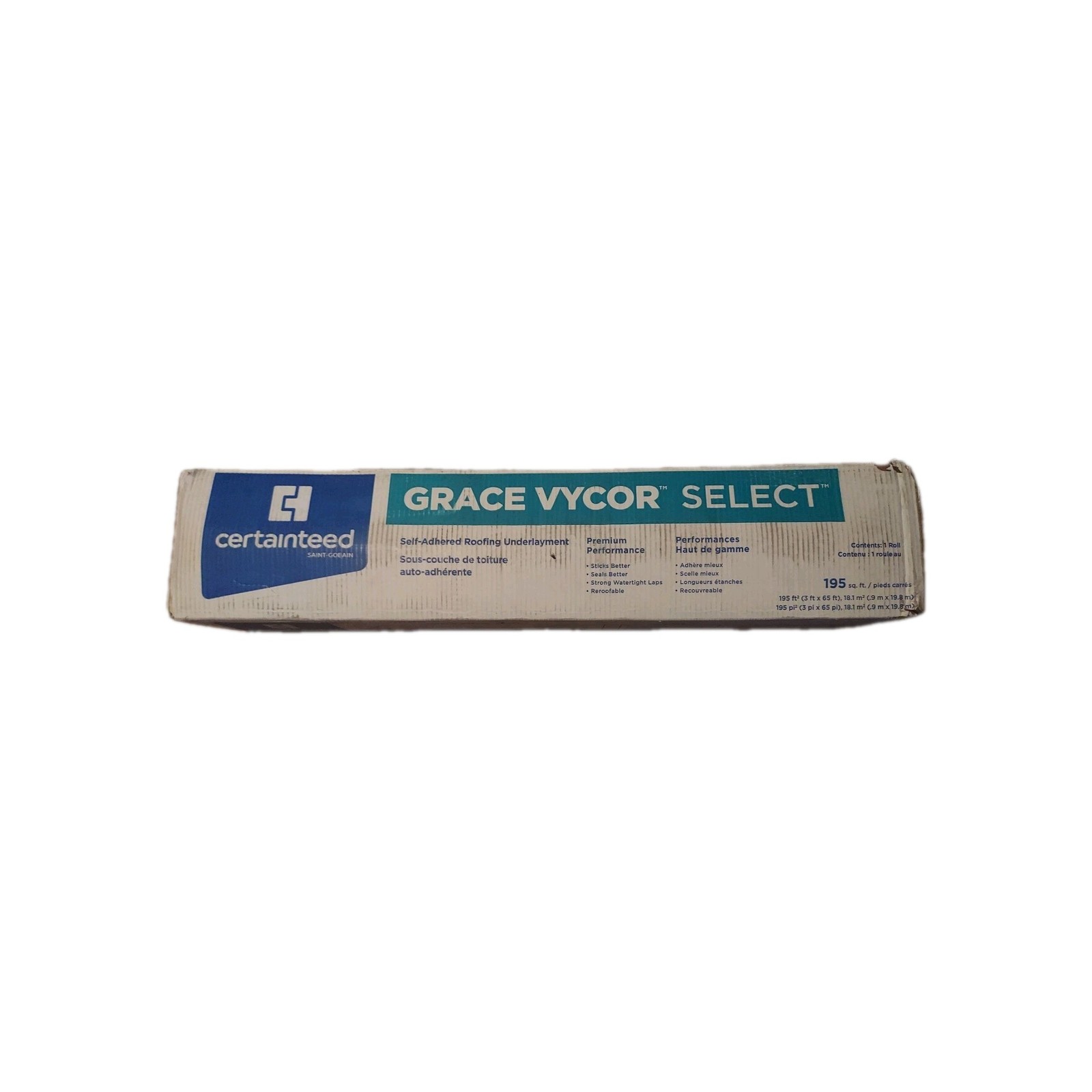 Grace Vycor Select 36″x65′ Self-Adhered Roofing Underlayment Roll (195 sq. ft.)