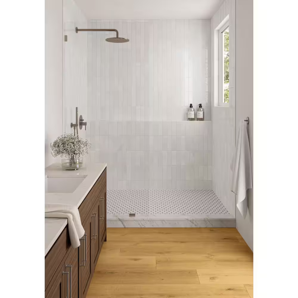 Cloe Subway Glossy White 2.5 In. X 8 In. Handmade-Look Ceramic Wall Tile (10.64