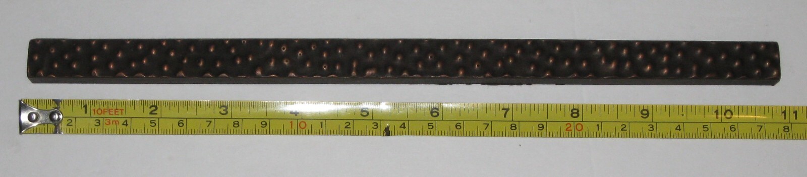 5/8″x11.75″ Oil Rubbed Bronze Beaded Liner Metal Resin Accent Wall Tile – 9 pcs