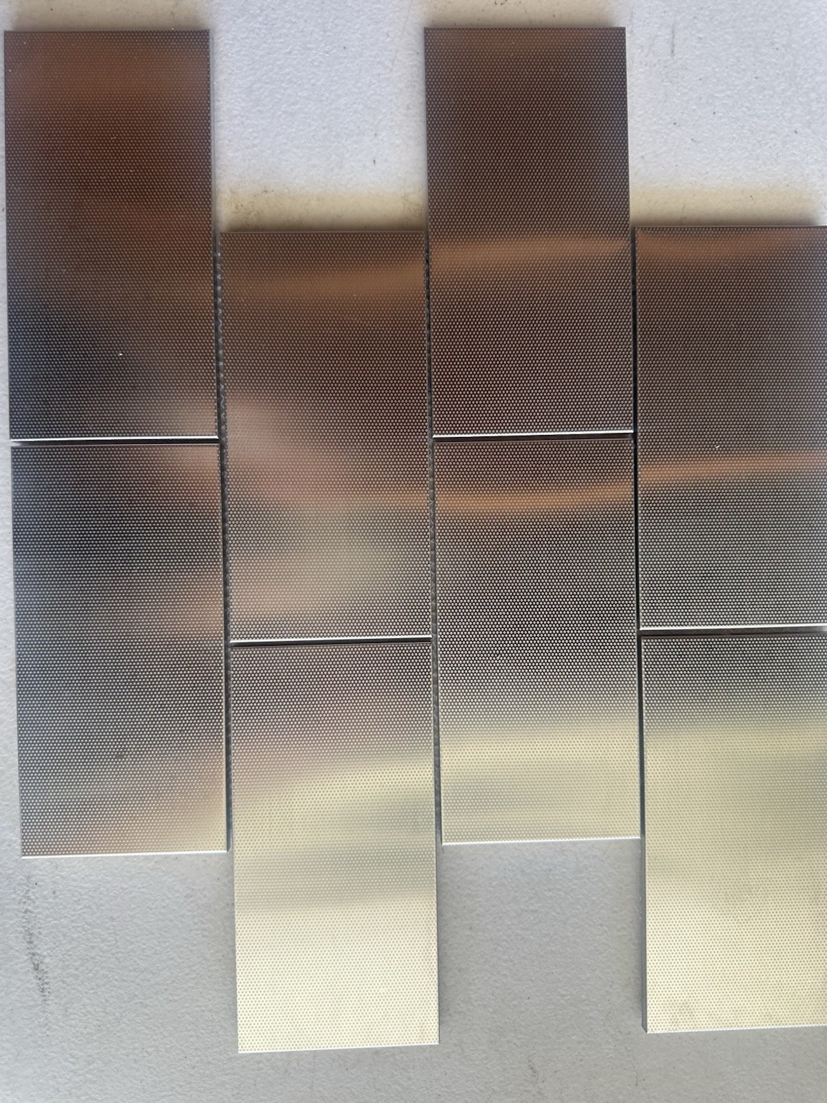 3×6 Inch Aluminum Mosaic On Ceramic Tile Backing Mesh Mounted Kitchen Backsplash