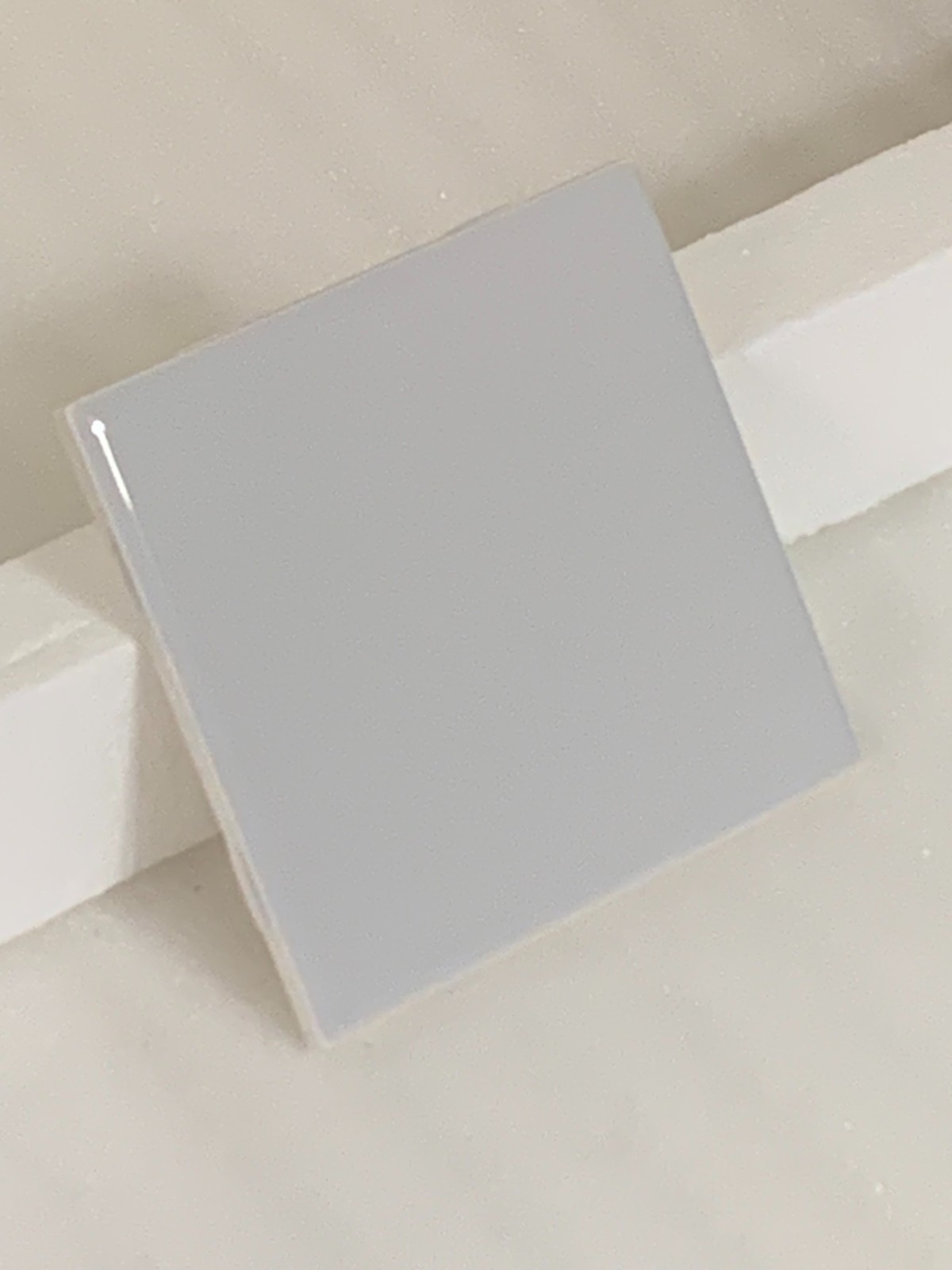 Vintage New American Olean 4 1/4″ x 4 1/4″ Seagull Gray #0043 Gloss