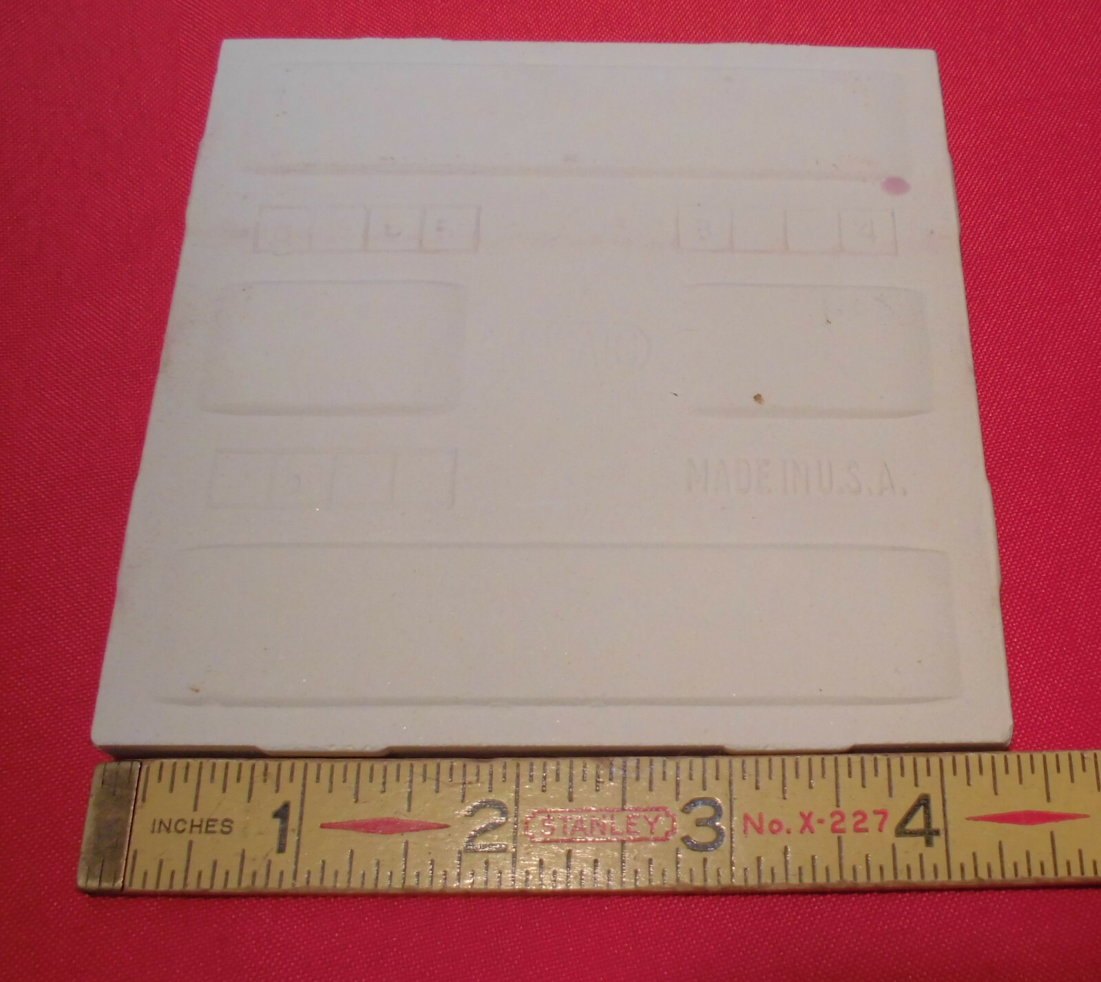 1 pc. *Medium Persian Lilac* Matte Ceramic Tile by Mosaic Co. 4-3/8″ Pinkest NOS