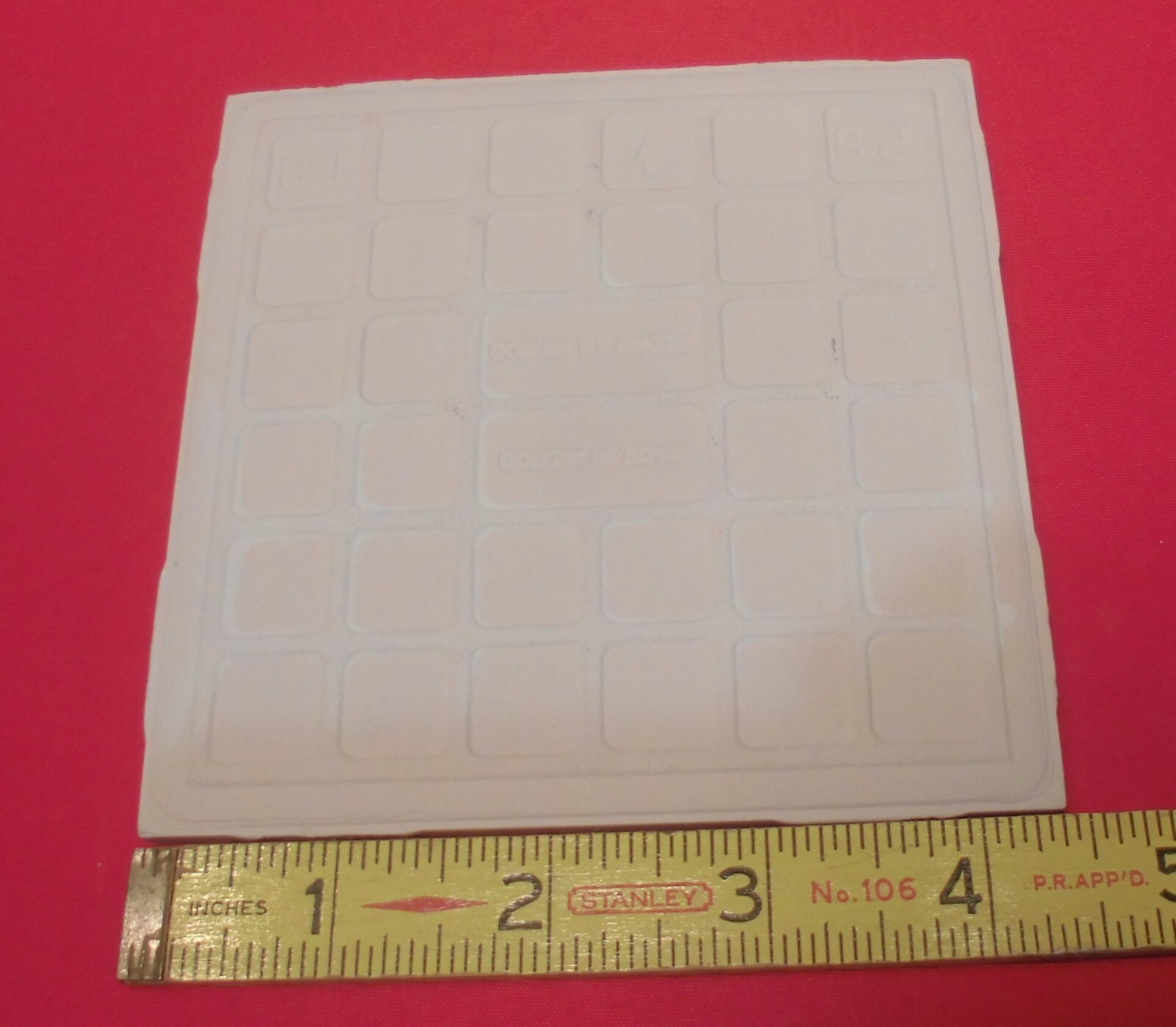 1 pc. Matte Ceramic Wall Tile *Biscuit Color* 4-3/8″ X 1/4″ thick, off-white,