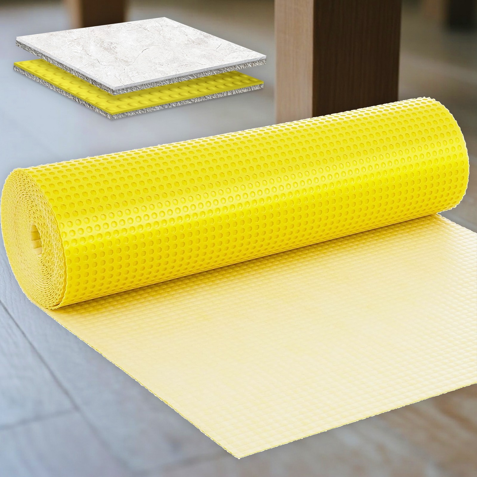 MAXKOSKO Uncoupling Membrane for Tile Flooring, 108 Sq Ft.