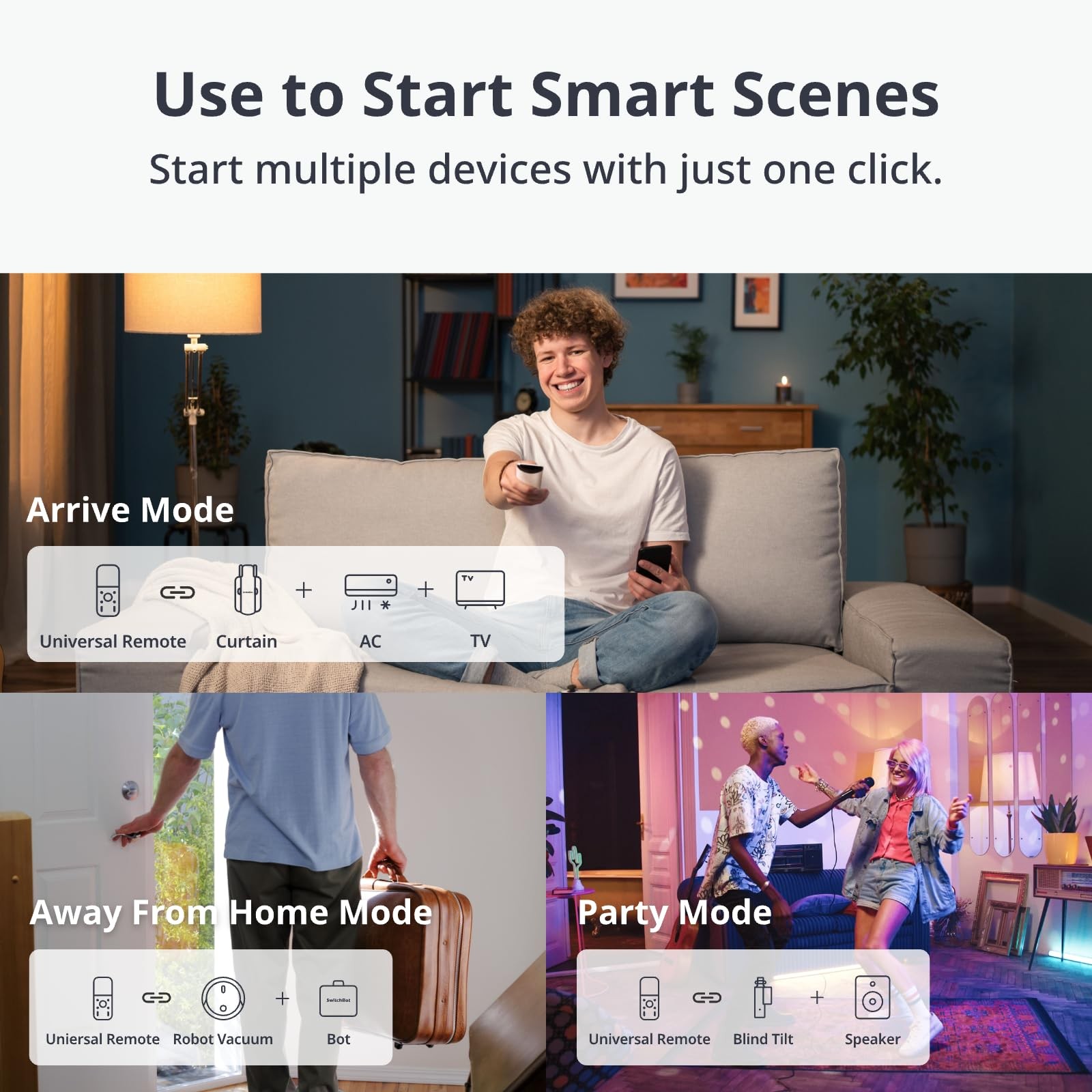 SwitchBot Universal Remote Control with Hub Remote+Hub Mini, White