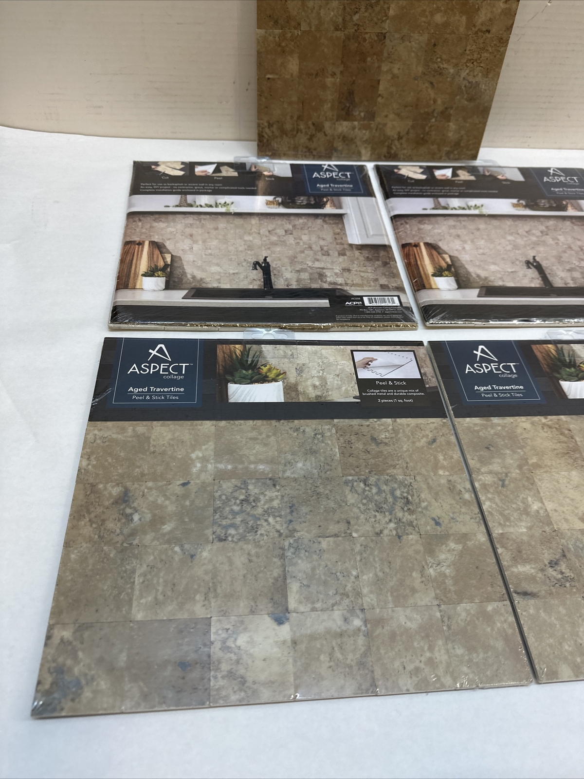 Aspect Peel & Stick Collage Composite Tile 5 Pcs