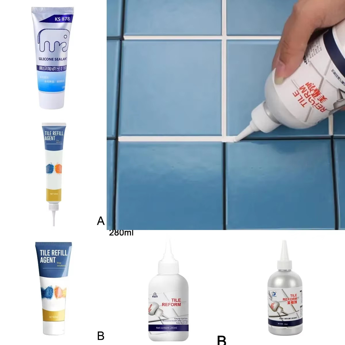 Waterproof Tile Repair Filler Seam Beauty Agent Ceramic Tile Grout Repair Fill G