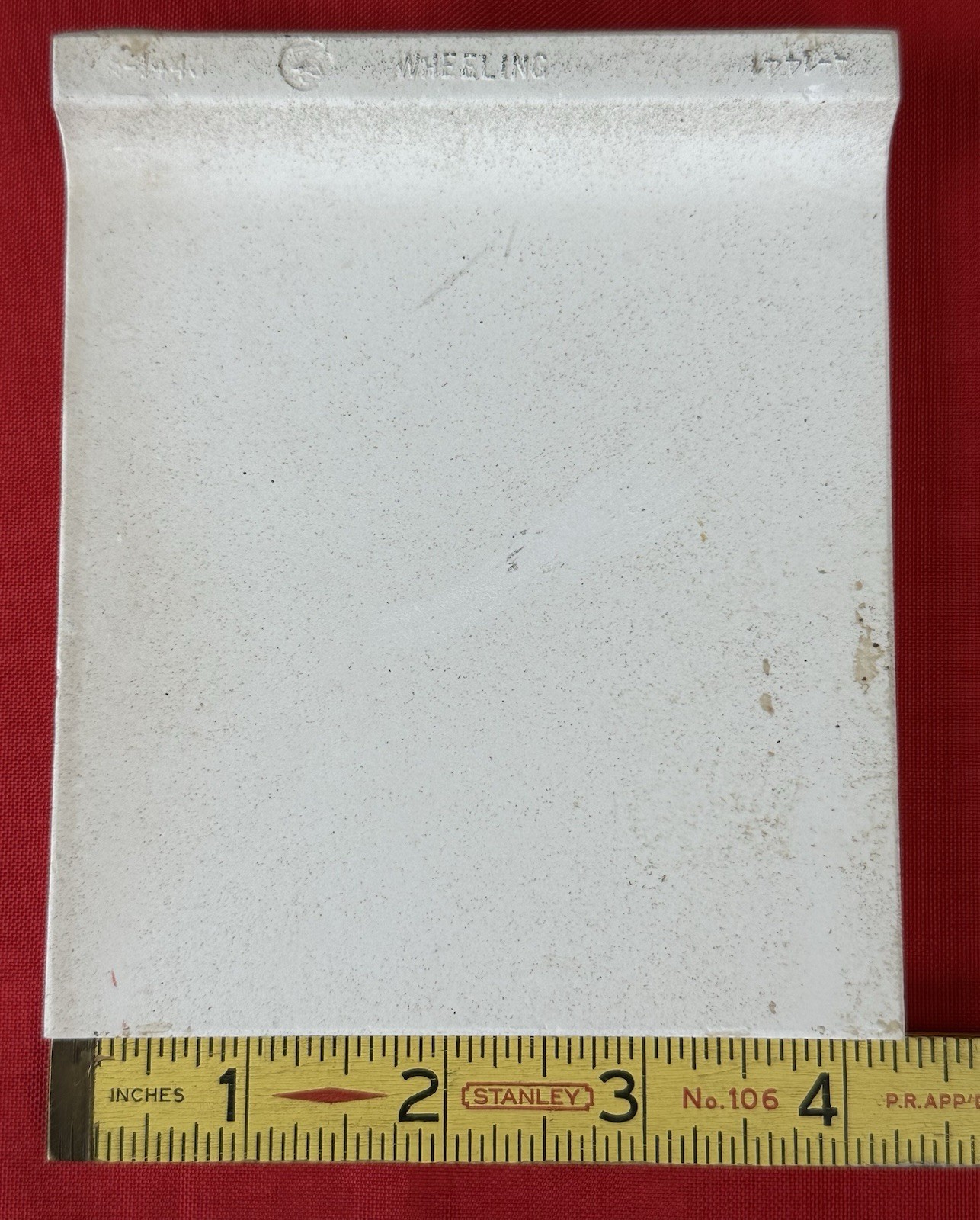 1 pc. Radius Long Bullnose: 4-1/4″ X 5″ Oatmeal Glossy Ceramic Tile, Wheeling Co
