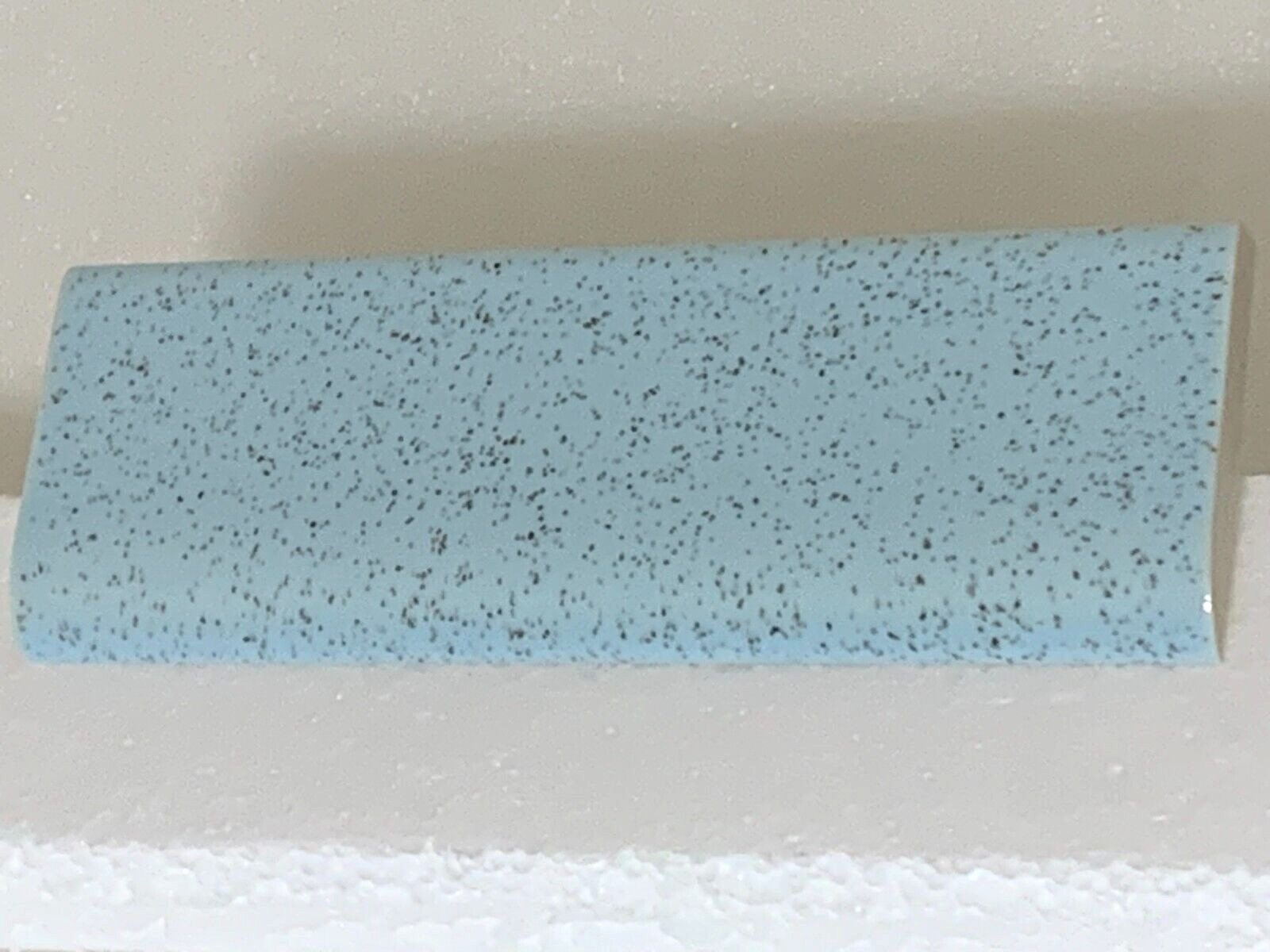 Vintage Stylon ceramic Stardust Blue 2″ x 6″ Flat Surface Bullnose Gloss *2*pcs