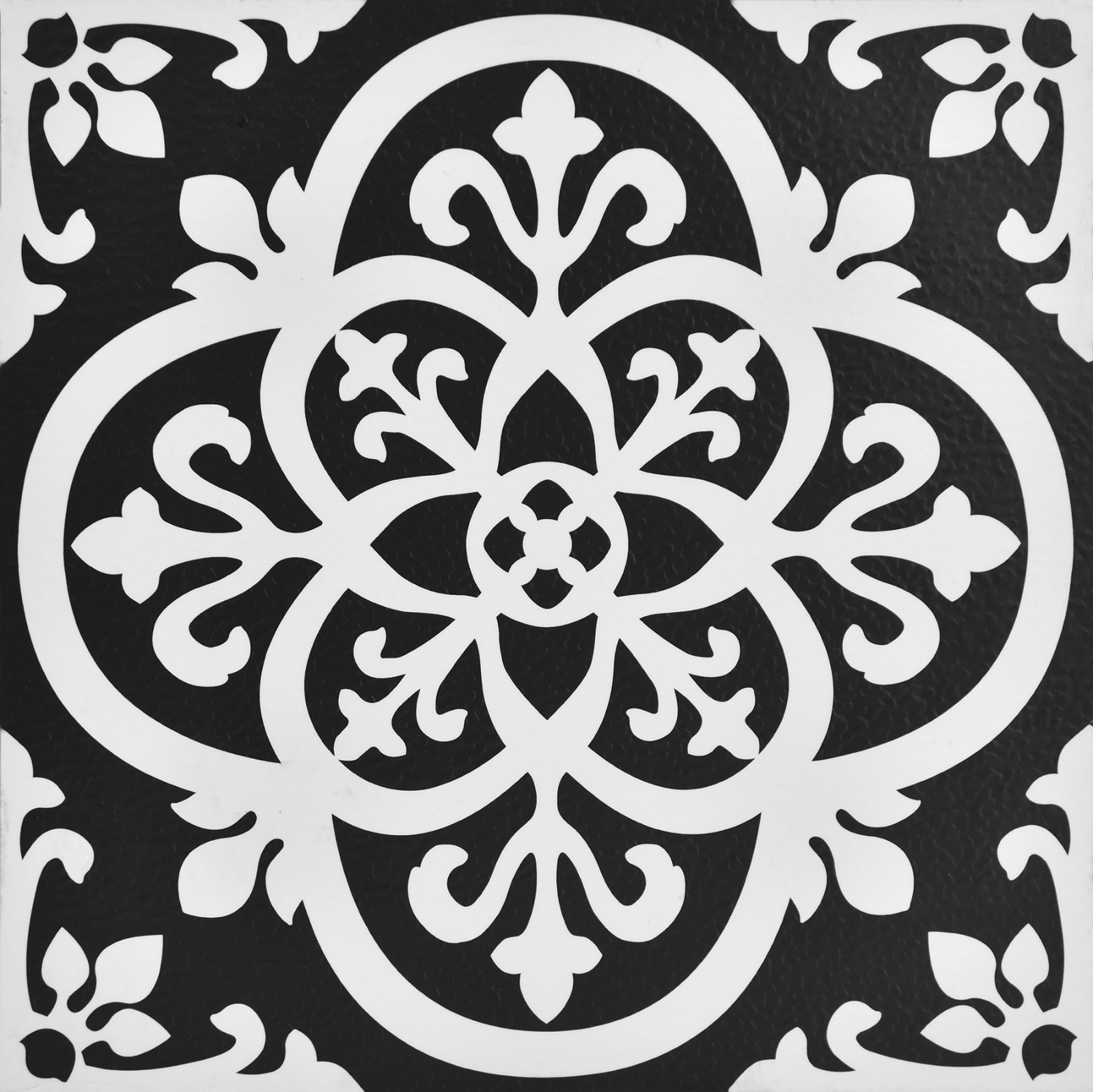 Gothic Black Peel & Stick Floor Tiles – Easy DIY Flooring, Waterproof, Removable