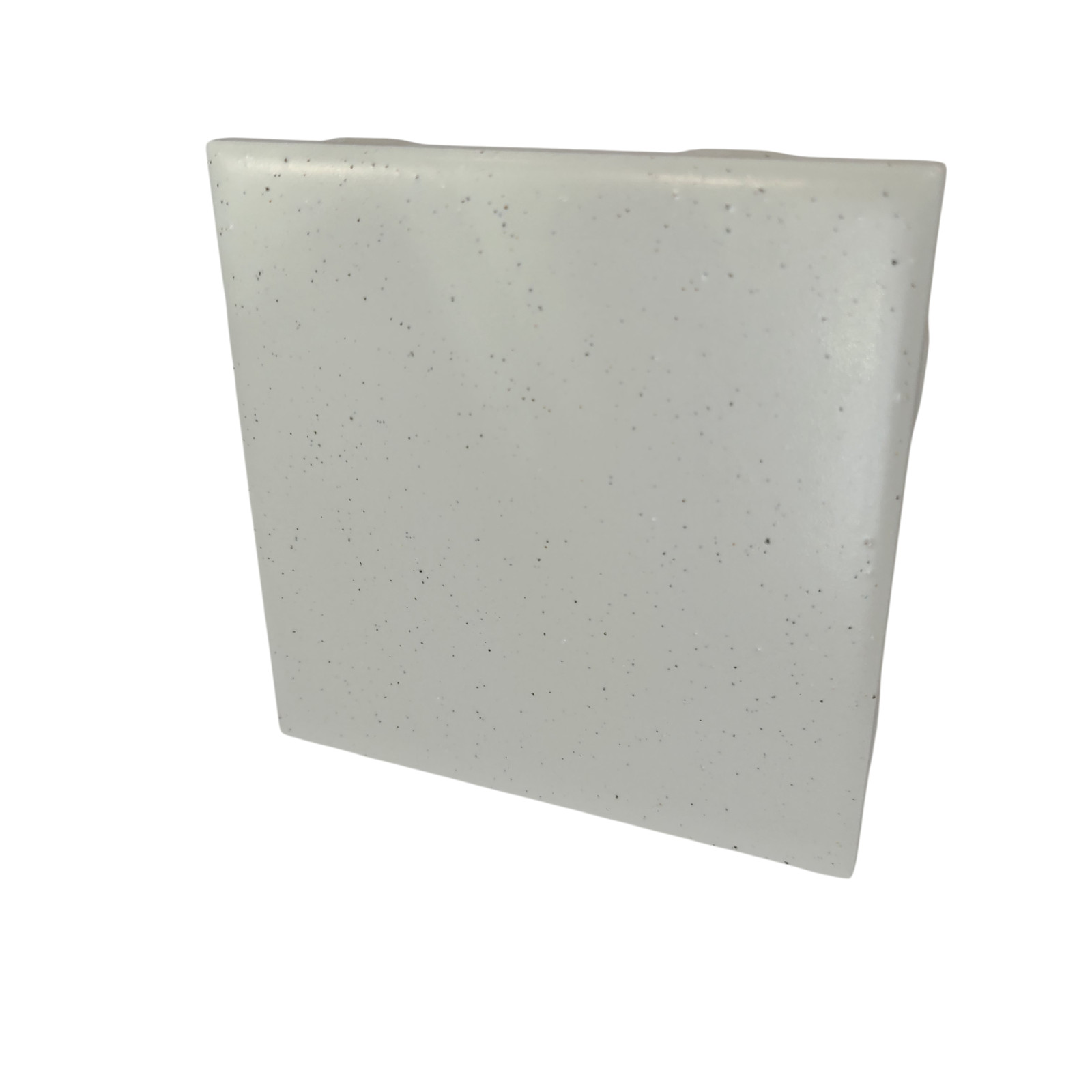 Freckled 4.25 in Ceramic Tile Specs Dots Subway Square Vintage Off White Matte