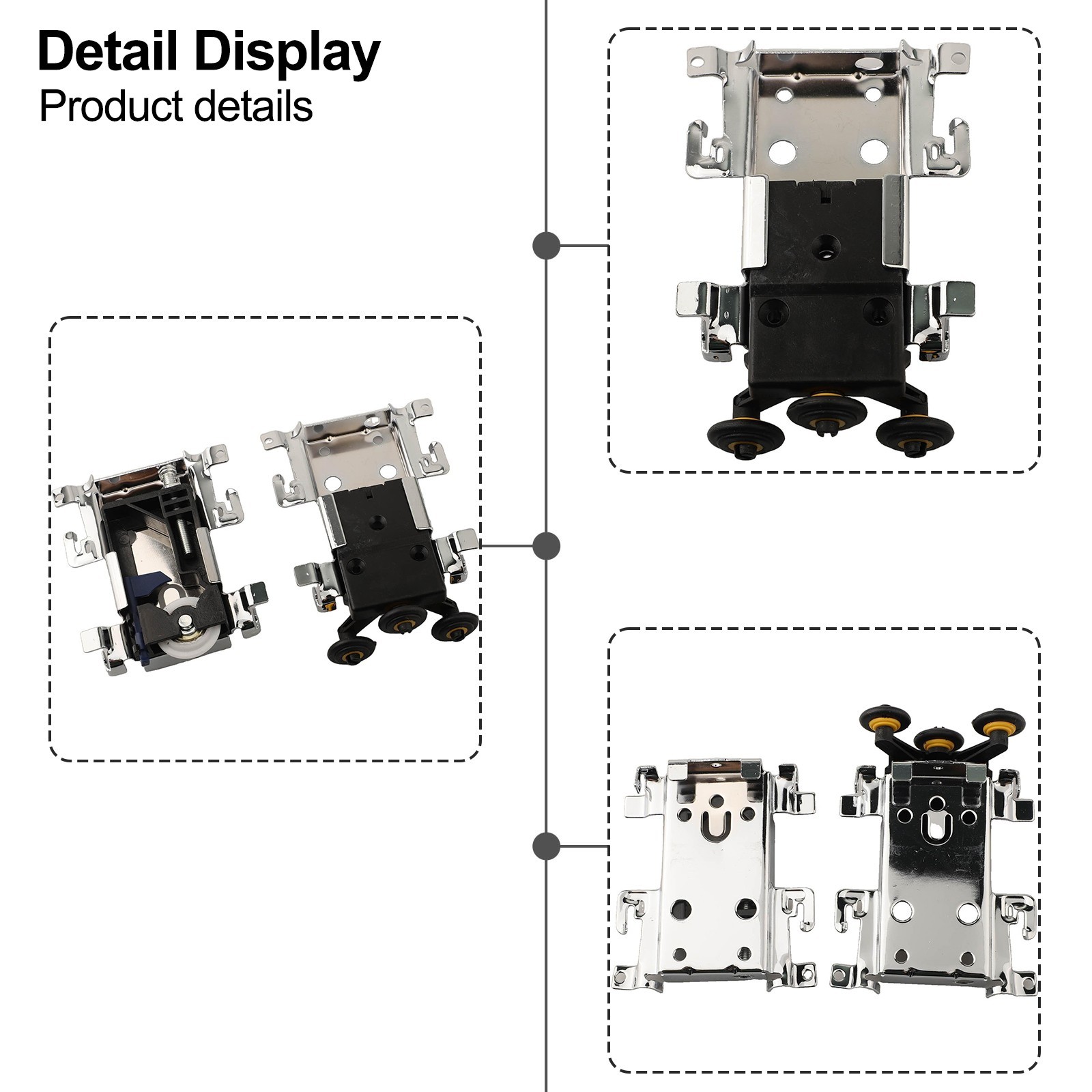 Wardrobe Roller System with Reliable Nylon and Plastic Components Easy to Use